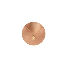 HANLI Gold Pendant Trendy Necklaces for Women - Dainty 14K Gold Plated Coin Sun Necklaces Jewelry Simple Womens Necklace