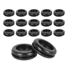 X AUTOHAUX 22 mm Rubber Grommet Double-Sided Cable Protector Electric Cable Protector Seal Black for Car Pack of 25