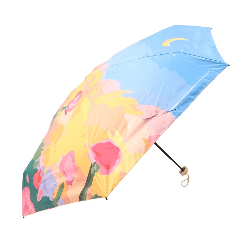 Sun Umbrella Compact Umbrella 5 Level Foldable 6 Ribs Multiuse