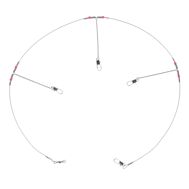 BESPORTBLE 5sets Fishing Wire Leader Rigs Hook Prevents Group Entanglement