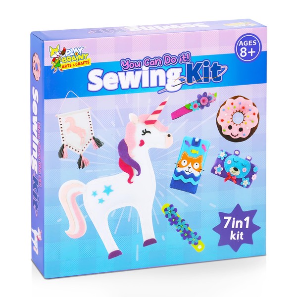 Play Brainy 7 in 1 Sewing Kits for Kids 8-12