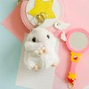 Gowxs Brown Hamster Keychain, Keychain with Hamster Keyring, Cute Soft