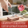 Rib Membrane Remover Stainless Steel Tool Kit, Ergonomic Handle for