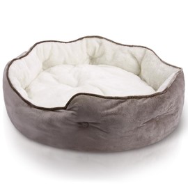 Minojuye Small Dog Bed & Cat Bed - Soft Round Pet Bed for Puppies & Kittens, Non-Slip Bottom, Orthopedic Support, Plush Fleece, Indoor Comfort for Small Pets