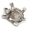 Cute Green Enamel Crystal Turtle Brooch (Rhodium Plated)