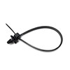 50 x Black Nylon Clip On Cable Ties with Wings