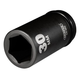 Draper 71916 3/4" Square Drive Hi-Torq 6 Point Deep Impact Socket, 30 mm Size , Blue