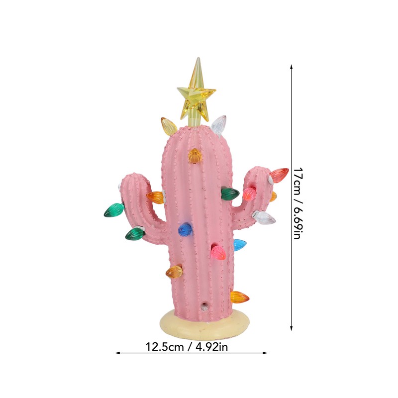 Cactus Figurine Resin Home Decor Plant Cactus Christmas Tree with