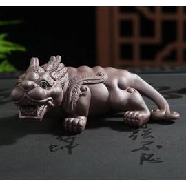 Aeseark Tea Pet-PiXiu,Chinese Purple Clay Pixiu Tea Pet,Kungfu Tea Tray,Tea Accessories for Tea Lovers,Tea Pets for Tea Room/Tea Tray/Home/Office