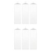 Mega Candles 6 pcs Unscented Dome Top Square White Pillar