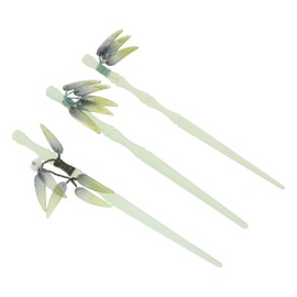 Leadigol Chinese Style Acrylic Hair Sticks Hair Chopsticks for Women Ancient Style Simple Leaf Hair Sticks Hair Accessories