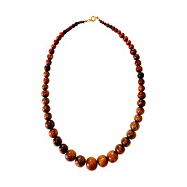 Hawaiian Jewelry Natural Hawaii Koa Wood Graduated Bead 20" Necklace from Maui