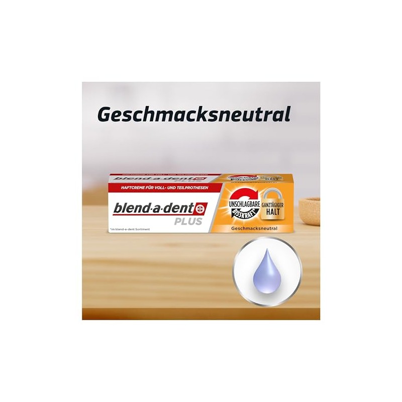 Blend-a-dent Plus Unschlagbare Bisskraft Haftcreme f√ºr Voll- und Teilprothesen, Made