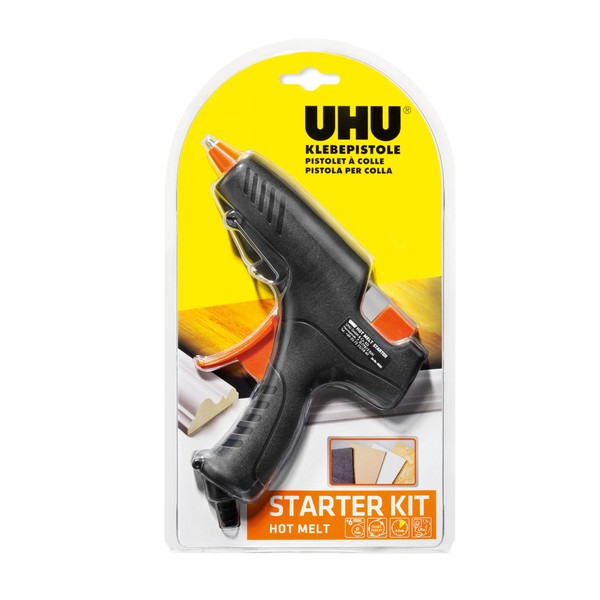 UHU Heißklebepistole Hot Melt Starter-Kit (Pistole + 6 Patronen)