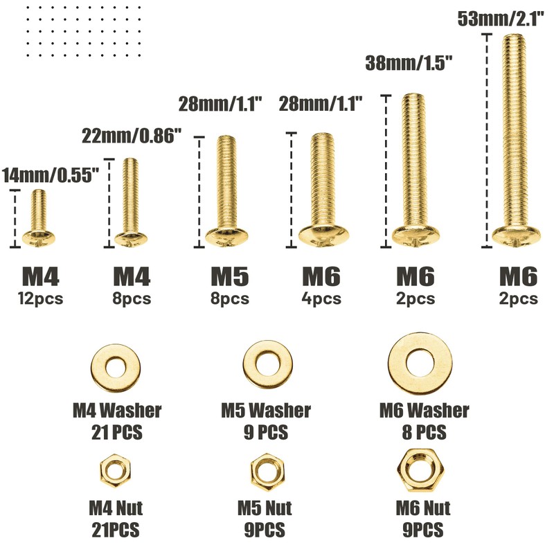 Mr. Pen- Bolts, Nuts, and Washers Assortment Kit, 113 pcs,