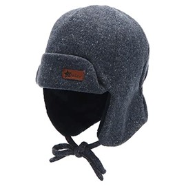 Sterntaler Baby Boy's Hat Baby Aviator Hat Melange Hat - Baby Hat - Teddy with Ear Flaps and Tie - Medium Blue, mid-blue