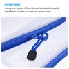 sourcing map Mesh Zipper Bags, B8 Size File Document Pockets