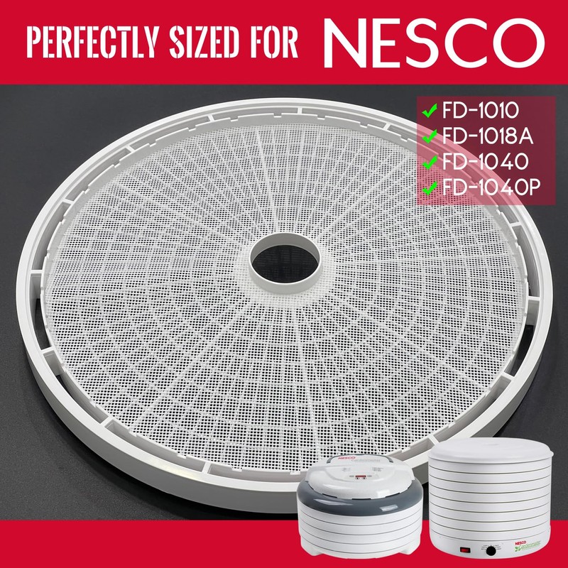 GUCUJI Round Silicone Dehydrator Sheets for NESCO FD-1010 FD-1018A FD-1040
