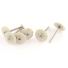 sourcingmap Rotary 1" White Bristle Jewelry Buffing Polishing Wheels Brushes 6pcs