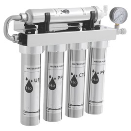 0.01μm Ultra-Filtration Under Sink Water Filter System Stainless Steel Water Filter for Sink,Reduces 99.99% Lead, Chlorine,Heavy Metals,Bad Taste & Odor