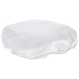 Beavorty Shower Essentials for Women Satin Lined Shower Cap Large Size Hair Bath Cap Peva Material White