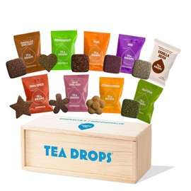 Tea Drops Gift Set | Organic Dissolvable Loose Leaf Tea | Chai Spice Chocolate Earl Grey Citrus Ginger Rose Matcha Peppermint Ube Vanilla Bean Thai | 9 Sampler Assortment - 1 Per Flavor