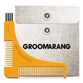 New Groomarang Beard Styling and Shaping Template Comb Tool Perfect Lines & Symmetry Shape Face Neck Line Fast And Easily.