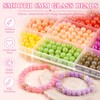 1435 Pcs Glass Beads for Bracelet Making kit, 34 Colours