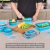 Annaklin 8 Pack Collapsible Food Storage Containers with Lids, Silicone
