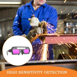 Welding Glasses | Protective Welder Glasses - 3-Level Dimming Anti-Glare UV Protection Professional Eyewear for Metal Fabrication