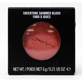 MAC Sheertone Shimmer Powder Blush Peachykeen for Women, 0.21 Ounce