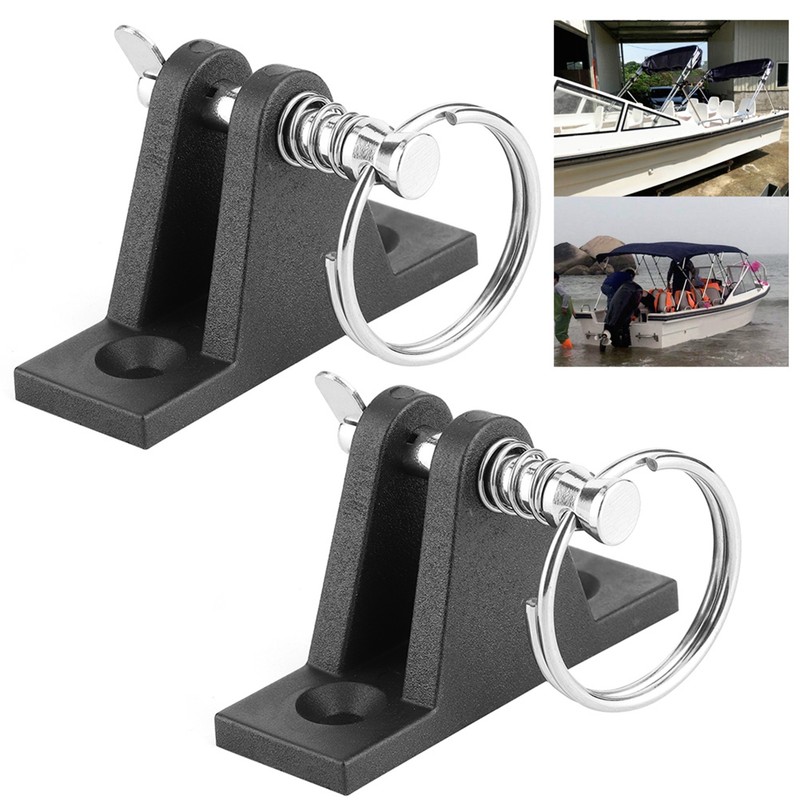 Pair Canopy Deck Hinge Boat Bimini Top Fitting W/Quick Release