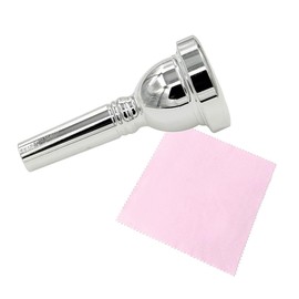 6 1/2AL Silver Trombone Mouthpiece, Euphonium Mouthpiece for Superior Sound, Brass Instrument Accessories, Compatible with Baritone and Tenor Trombone