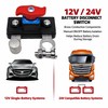 12V/24V Manual Battery Disconnect Switch, Heavy-Duty Battery Cut-Off Switch for