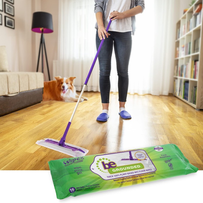 Wipex Wet Floor Wipes - Natural Wet Mop Pads Fit