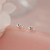 Cute Fish Tiny Stud Earrings for Women S925 Sterling Silver