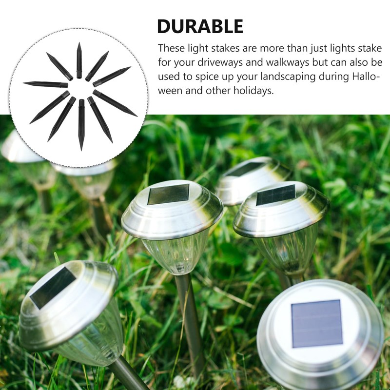 10pcs Ground Spike Lawn Lamp Resistant Landscape Lighting Ground Replacement