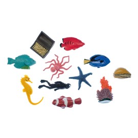 Miniblings Coral Reef Fish Set of 10 Animal Figures, Sea Animals