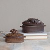 Creative Co-Op, Brown Matte Stoneware Baker with Lobster Design, Large