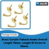 Brass Curtain Tie Backs Hooks Ball End Holdbacks Hooks U