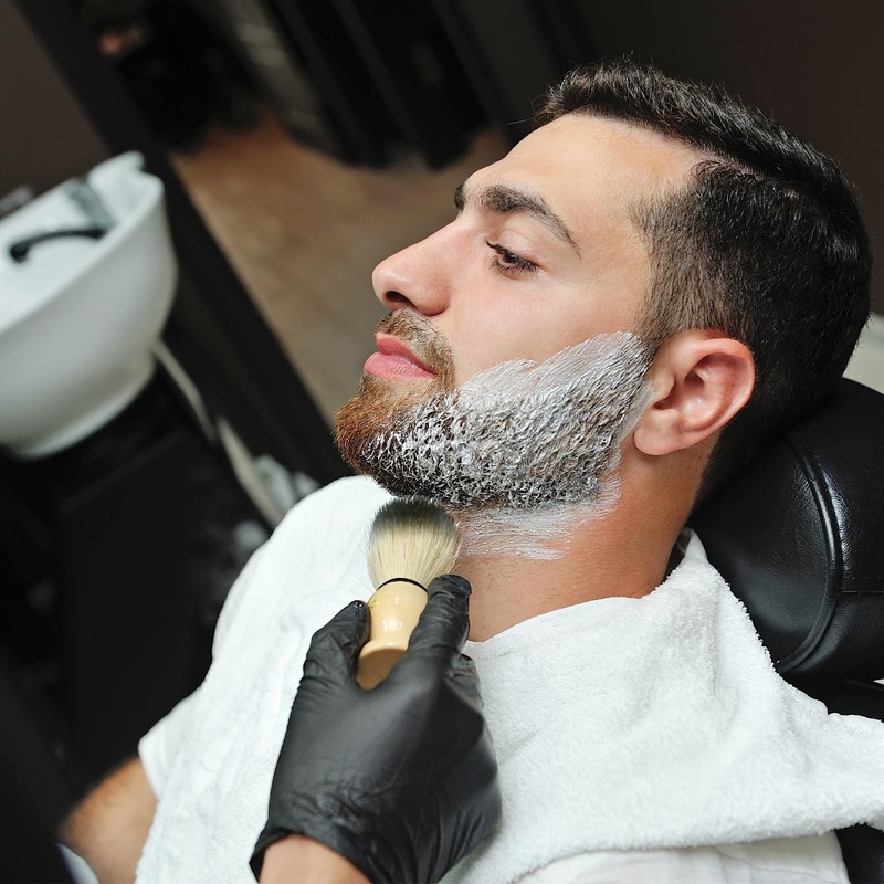 8 Pcs Shaving Brushes for Men with Wooden Handle -