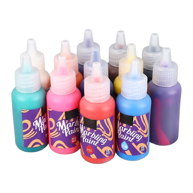 12 Colors Water Marbling Paint Kit for Girls Boys Marbling