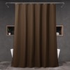Popkozzi Brown Waffle Weave Shower Curtain: Taupe Heavy Duty Textured