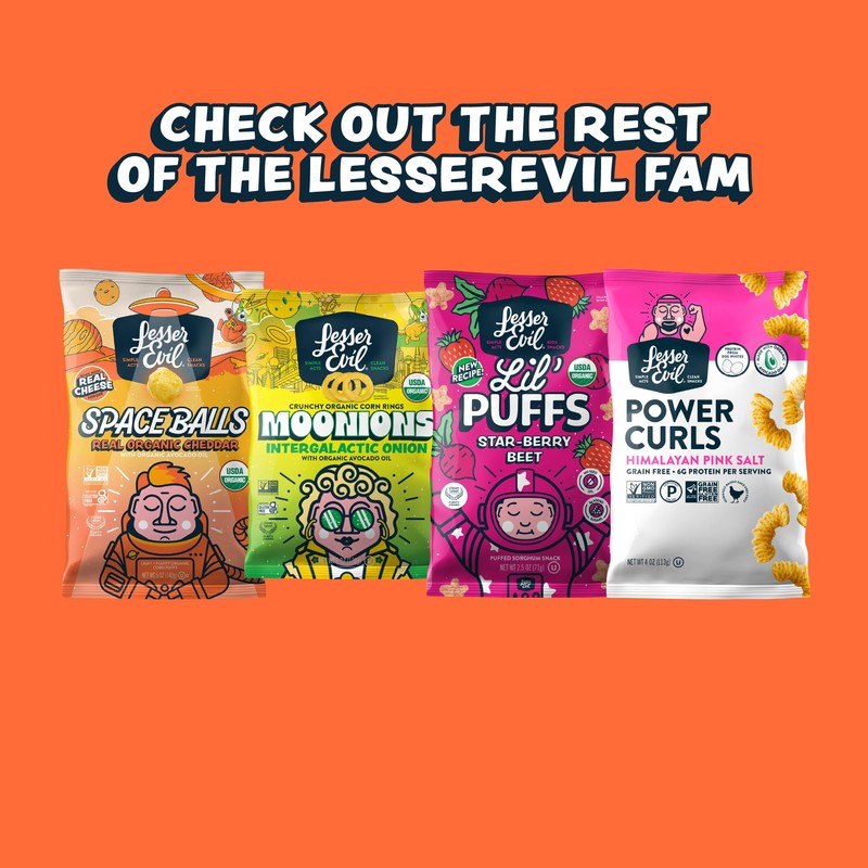 LesserEvil No Cheese Cheesiness Organic Popcorn, Premium Quality, Minimally Processed,