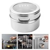 Mikinona Magnetic Spice Jars 8pcs Stainless Steel Spice Containers with