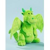 Drache 28.5 cm aufrecht sitzend grün Softvelour