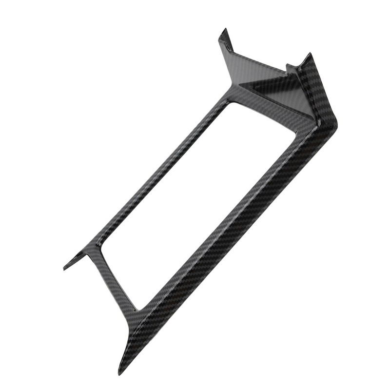 Central Console Water Cup Holder Trim Frame Carbon Fiber Style