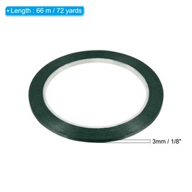 PATIKIL 1/8" Whiteboard Tape, 4 Pack Thin Dry Erase Tape for Graphic Chart Marking DIY Art, Green