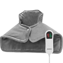 Heating Pad for Neck and Shoulder - Electric with 10 Heat Settings / 6 Timers Auto Off - Grey