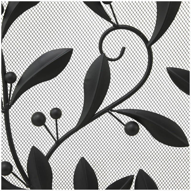 Deco 79 Metal Scroll Foldable Mesh Netting 3 Panel Fireplace